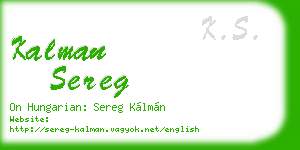 kalman sereg business card
